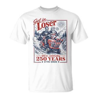 250 Years 250Th Anniversary Usa July 4Th Washington Lincoln T-Shirt - Thegiftio UK