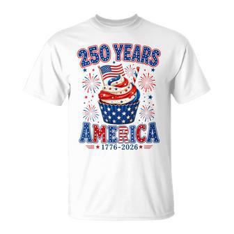250 Years America Ice Cream Patriotic 250Th Anniversary Usa T-Shirt - Thegiftio UK