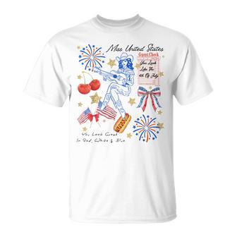 4Th Of July Cowgirl Western Country T-Shirt - Thegiftio UK