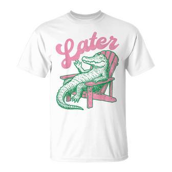 Alligator Later Gator Teacher Kids Summer Last Day Of School T-Shirt - Monsterry