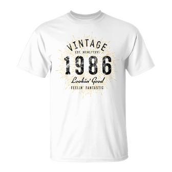 Anniversaireintage 1986 Rétro T-Shirt - Cadeauxyz