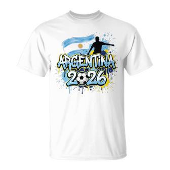 Argentina Arg 26 Bandera Colorida Paraalpicaduras De Pintura Camiseta unisex - Regaloses