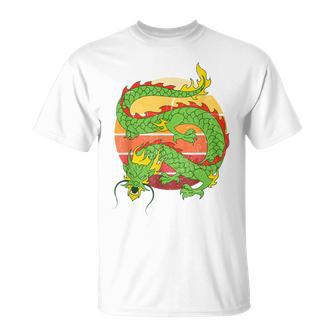 Asie Retro Créature Mythique Culture Chinoise Dragon Chinois T-Shirt - Cadeauxyz