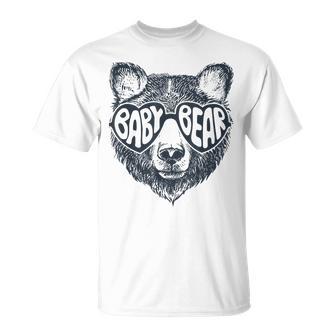 Baby Bear Face Sunglasses Print Mother's Day T-Shirt - Thegiftio UK