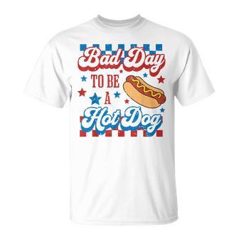 Bad Day To Be A Hot Dog Lover 4Th Of July Independence Day T-Shirt - Thegiftio UK