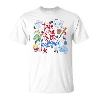 Take Me Out To The Ball Game Softball Baseball T-Shirt - Monsterry