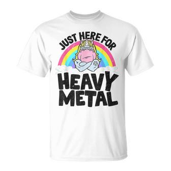 Bandeau Licorne En Métal Arc-En-Ciel Pour Enfants Just Here Pour Heavy Metal T-Shirt - Cadeauxyz