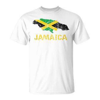 Bandera De Jamaica Envejecida Para Hombres Es Y Niños In Mangas Camiseta unisex - Regaloses
