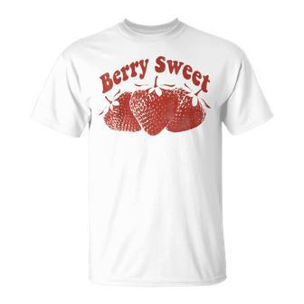 Berry Sweet Vintage Fruit Graphic Strawberry Festival T-Shirt - Thegiftio UK
