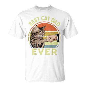 Best Cat Dad Ever Tabby Cat Daddy Father Day From Wife T-Shirt | Seseable UK