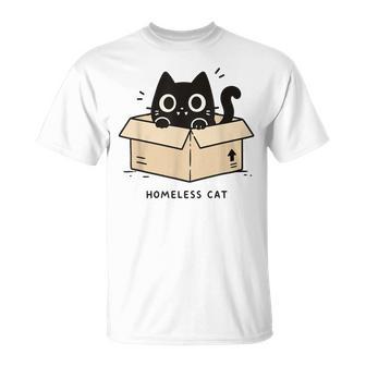 Boîte Pour Chatans Abri Chat Noir Mignon T-Shirt - Cadeauxyz