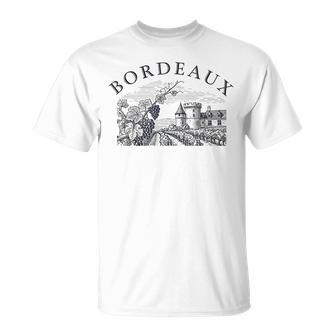 Bordeaux France Wine Region Winery Vineyard Chateau T-Shirt - Thegiftio UK