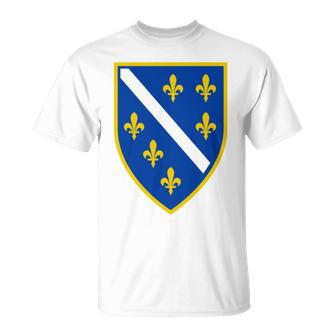 Bosnia's Former Emblem Bosnian Coat Of Arms From 1992-1998 Comfort Colors Crop Top T-Shirt - Thegiftio UK