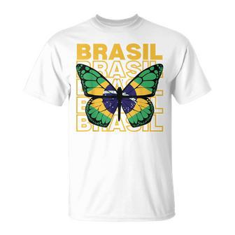 Brasil Mariposa Brasileña Niña Brasileña Camiseta unisex - Regaloses