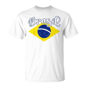 Brazilian Flag Colors National Brazil Brasil Tシャツ - Kawaiitshirt