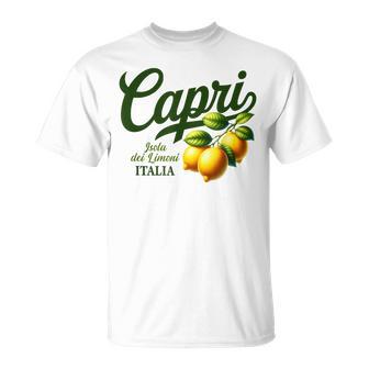 Capri Italia Isla De Los Limones En Letraserdes Italianas Camiseta unisex - Regaloses
