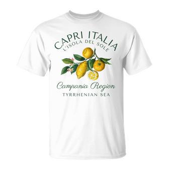 Capri Italia レモン 旅行 カンパニア ティレニア海 イタリア Tシャツ - Kawaiitshirt