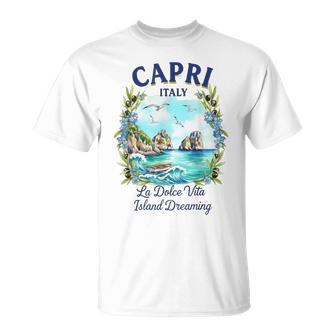 Capri Italy Scenic View Coastal Summer Trip Souvenir T-Shirt - Thegiftio UK