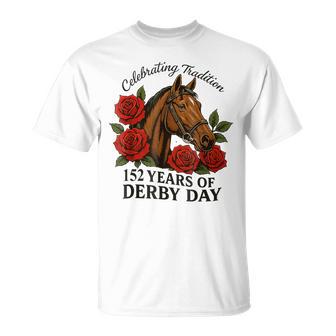 Celebrating 152 Years Derby Day Vintage Horse Racing T-Shirt - Thegiftio UK