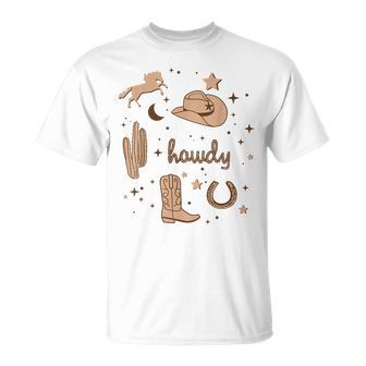 Chapeau Et Bottes De Cowboy Pastel Marron T-Shirt - Cadeauxyz
