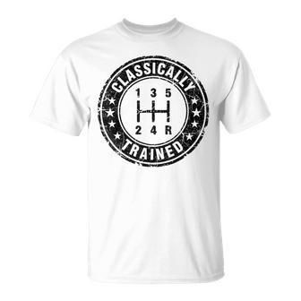 Classically Trained Car Guy Manual Transmission Stick Shift T-Shirt - Thegiftio UK
