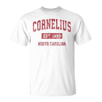 Cornelius North Carolina Nc ビンテージスポーツデザイン レッドデザイン Tシャツ - Kawaiitshirt