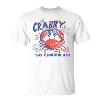 If Crabby Please Return To The Beach Summer Sunshine Girl T-Shirt - Thegiftio UK