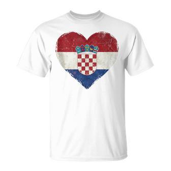 Croatia Hrvatska Flag Zagreb Croatian Jersey Retro T-Shirt - Thegiftio UK