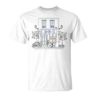 Cute French Coffee Café Paris Graphic Drawing Souvenir T-Shirt - Thegiftio UK