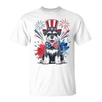 Cute Patriotic Miniature Schnauzer 4Th Of July Celebration T-Shirt - Thegiftio UK