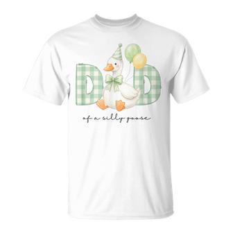 Dad Of The Silly Goose Birthday Matching Family Outfit T-Shirt | Mazezy