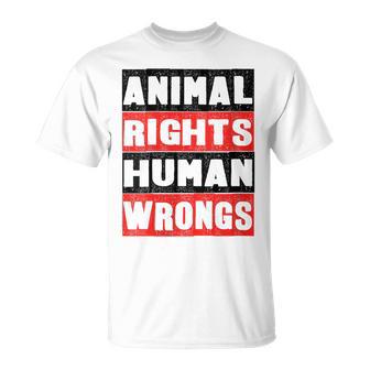 Derechos De Los Animales Derechos De Los Animales Errores Humanos Cuello Camiseta unisex - Regaloses