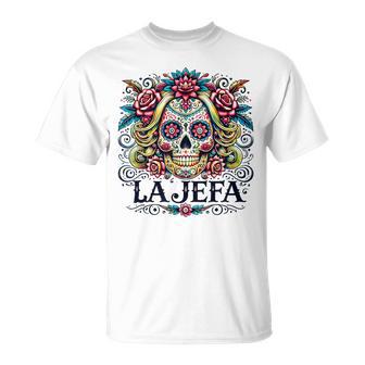 Diseño Audaz De Calavera La Jefa Para Dia De Los Muertos Camiseta unisex - Regaloses