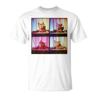 Dj Cat On Decks Cat Dj スクラッチ ターンテーブル カラフル Edm Tシャツ - Kawaiitshirt
