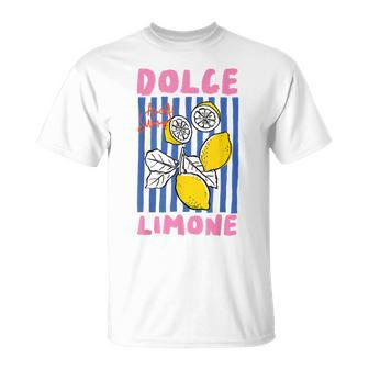 Dolce Amalfi Summer Lemon Italian Coastal Vibes Sunshine T-Shirt - Monsterry