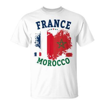Drapeau Marocain Français Pour Ur Le Thème De La Culture Marocaine T-Shirt - Cadeauxyz