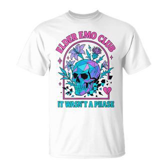 Elder Emo Club Geometric Skeleton With Flowers T-Shirt - Thegiftio UK
