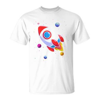 Enfantaisseaupatial Espace Astronaute Planètes Espace T-Shirt - Cadeauxyz