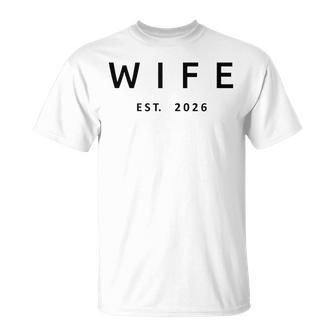 Esposa Est 2026 Boda De Pareja Casada Marido A Juego Camiseta unisex - Regaloses