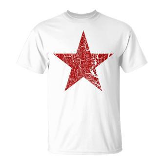 Estrella Roja Envejecida Grunge Estrella Roja De Colorintage Camiseta unisex - Regaloses