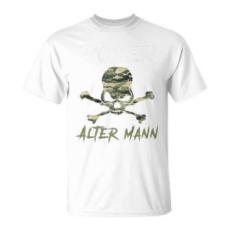 Evil Old Man 迷彩スカルバックプリント Tシャツ - Kawaiitshirt