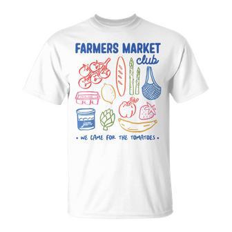 Farmer Market Club Fruit & Vegetable Cute Graphic T-Shirt - Monsterry