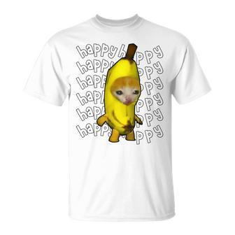 Feliz Plátano Gato Meme Bananacat Feliz Gatito Amantes De Gatos Meme Camiseta unisex - Regaloses