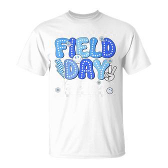 Field Day Blue Team Let The Games Begin Fun Day Field Trip T-Shirt - Monsterry