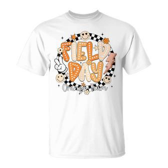 Field Day Orange Team Retro Competition Smile Face Lightning T-Shirt - Monsterry