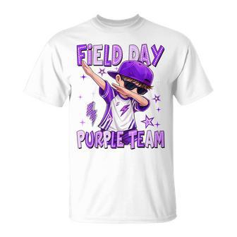 Field Day Purple Team Dabbing Boys Kids Games Field Trip Fun T-Shirt - Monsterry