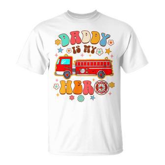 Fireman Firefighter Daddy & Me Daddy Is My Hero Father’S Day T-Shirt | Seseable UK