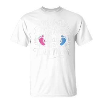 My First Mother's Day As A Twin Mom Twin Baby Mom T-Shirt - Thegiftio