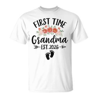 First Time Grandma 2026 Promoted To Grandma 2026 T-Shirt - Thegiftio