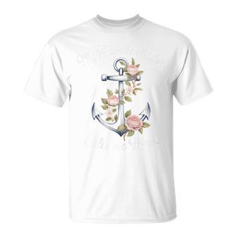 Floral Favorite Proud Sailor Mom Wife Us Mom's Mother Day T-Shirt - Monsterry